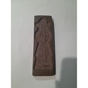 Vintage Wooden Cookie Press, Dutch Girl